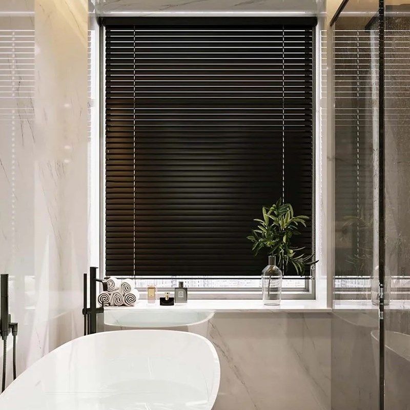 黑色防水百叶帘卷帘铝百叶窗帘免打孔办公室卫生间浴室遮光遮阳,居家布艺,百叶帘/折帘/罗马帘,淘宝优惠券,粉丝福利购,淘宝优惠卷
