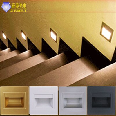 86盒LED地脚灯感应转角踢脚灯嵌入式楼梯灯宾馆过道走廊墙壁夜灯