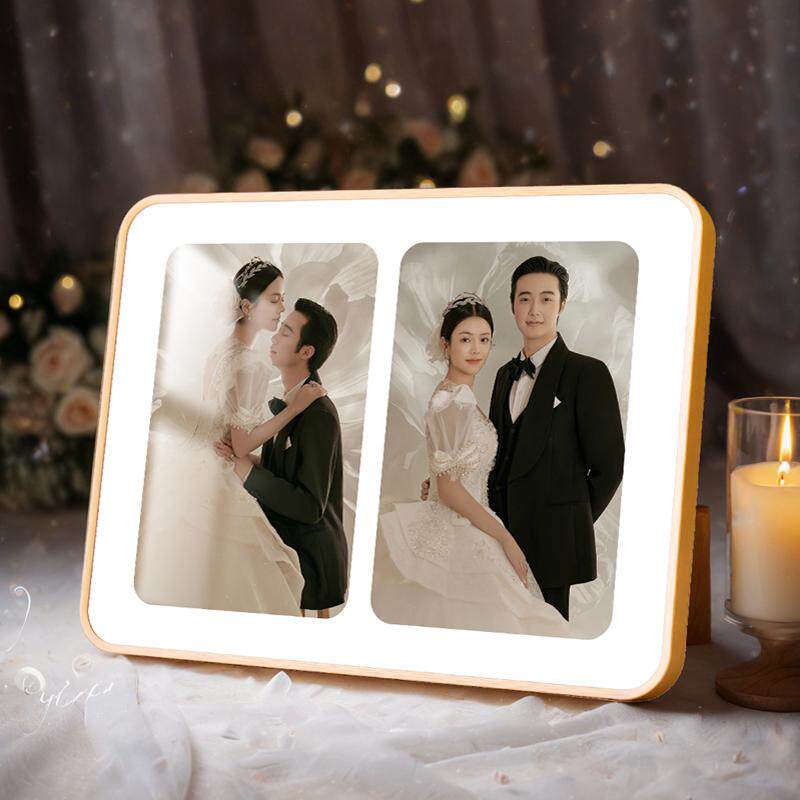 婚纱照相框摆台照片定制制作打印加结婚照洗相片做成水晶相册摆件