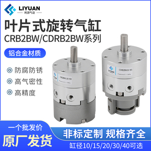CDRB2BW叶片式旋转摆动气缸CRB2BW15-20-30-40-90度180度270s可调