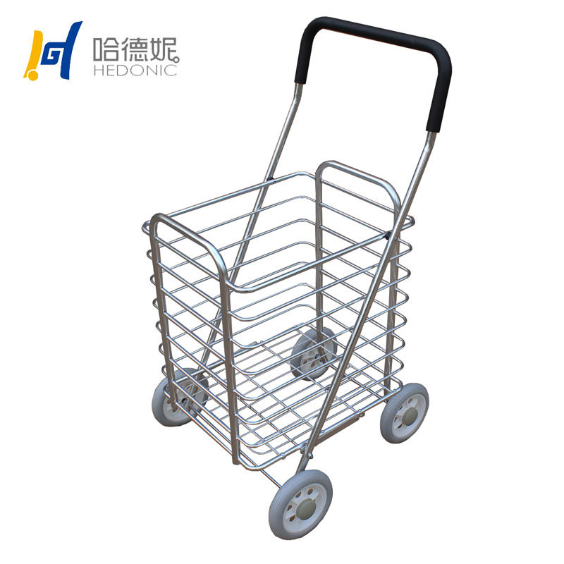 哈德妮 特大号可折叠购物车/四轮便携买菜车/超市手推车小拉杆车