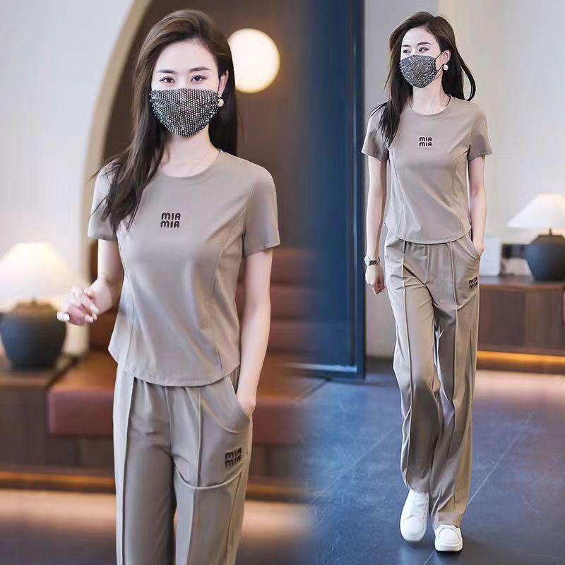 冰丝睡衣套装女夏季2026新款凉感大尺码洋派家居服可外穿休闲两件