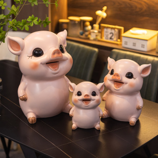 2024新款猪只进不出存钱罐大容量储钱罐摆件大人儿童男女孩储蓄罐