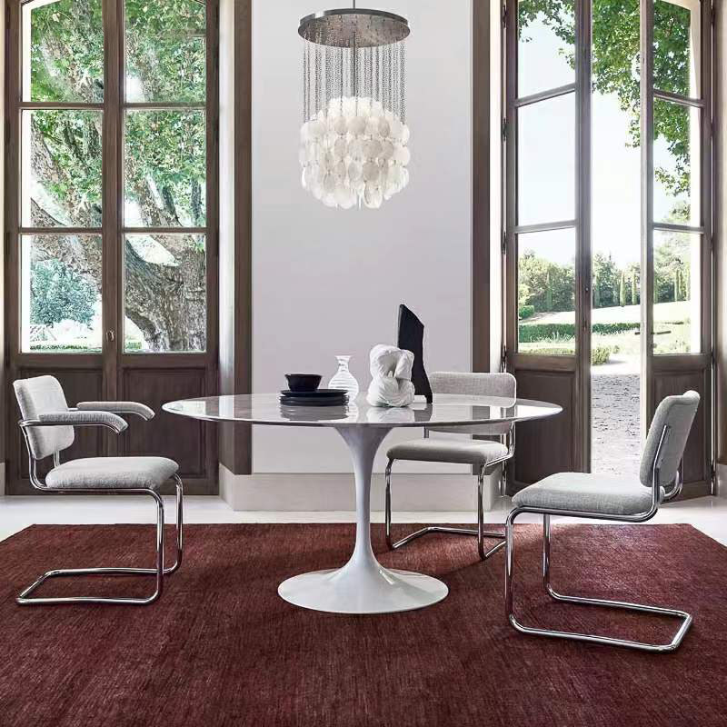 北欧轻奢大理石圆桌小户型阳台咖啡桌椅组合白色餐桌简约洽谈桌子,住宅家具,大理石餐桌,淘宝优惠券,粉丝福利购,淘宝优惠卷