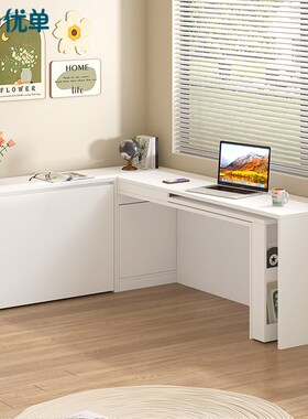 转角书桌单人床一体组合午休折叠床可旋转双人电脑桌隐形床CH29