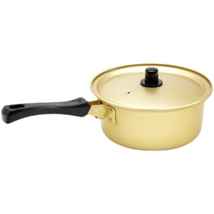 网红街头摆摊泡面锅韩式单把手拉面锅黄铝锅商用泡面煮方便面汤锅