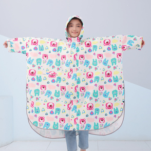 斗篷儿童雨衣男童初中生带书包位小学生幼儿女孩便携蓝色雨披大童