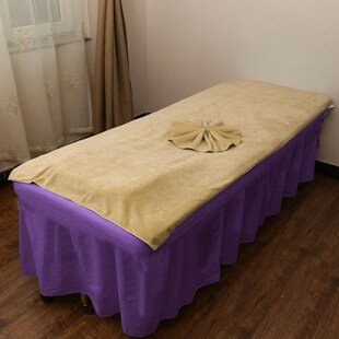 1米X2米美容院浴巾铺床专用纯棉大毛巾按摩带洞床单足浴疗沙发巾