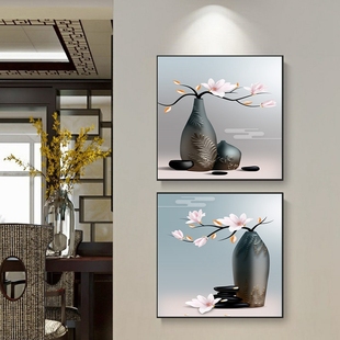 电表箱装饰画遮挡电闸配电强弱电箱组合套装上下两联双联二三餐厅