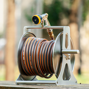 家用庭院浇花浇水神器6分PVC水管软管浇花洗车水枪喷头收纳架套装