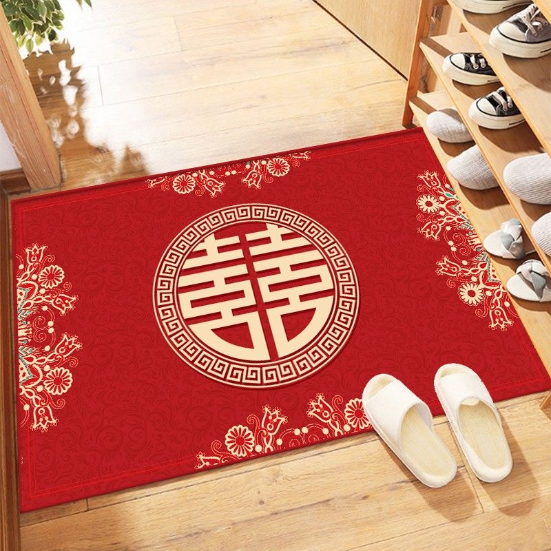 大红色入户地垫结婚喜字门厅垫婚庆用品婚房门口垫子进门脚垫防滑,居家布艺,家用脚垫,淘宝优惠券,粉丝福利购,淘宝优惠卷