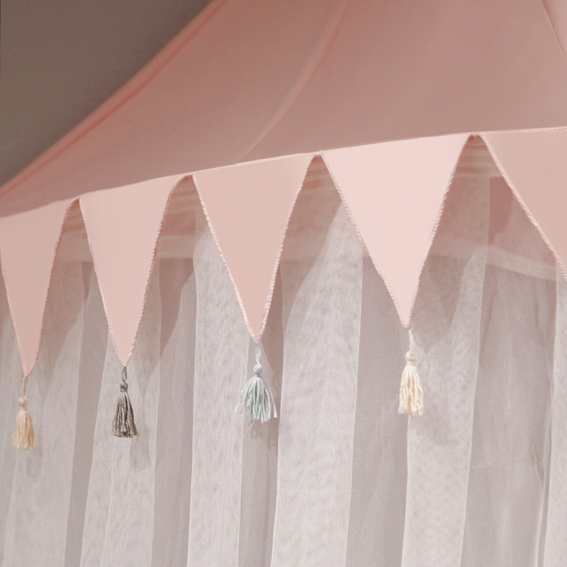 儿童蚊帐公主风免打孔安装吊挂靠墙半圆顶女孩防摔遮光帘床幔家用,床上用品,蚊帐,淘宝优惠券,粉丝福利购,淘宝优惠卷