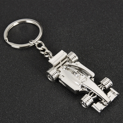 F1赛车钥匙链挂件 金属钥匙圈环 男士创意汽车钥匙扣礼品定制刻字