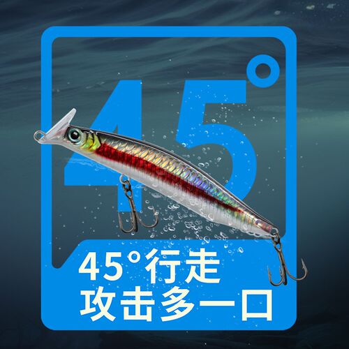 大河狙翘沉水米诺路亚饵弹道超远投全泳层上翘嘴鲈鱼鳡鱼颤沉假饵