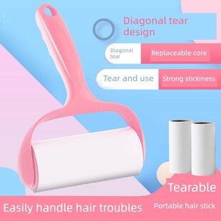 可撕式高效清洁粘猫毛可更换纸家用除尘滚轮棉绒贴纸