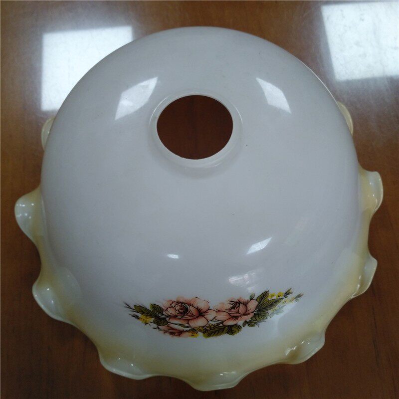 家用台灯灯罩配件老上海民国复古玻璃灯罩落地银行台灯绿色玻璃罩