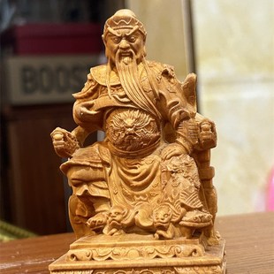 崖柏木雕刻池府王爷座椅神像实木礼品摆件五府李吴朱范池府千岁爷