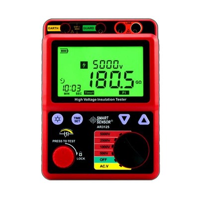 AR3125数字绝缘电阻测试仪 接地电阻表摇表高精度5000V兆欧表