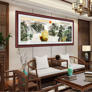 一帆风顺装饰画中式字画送礼店铺挂画总经理办公室壁画牌匾可定制