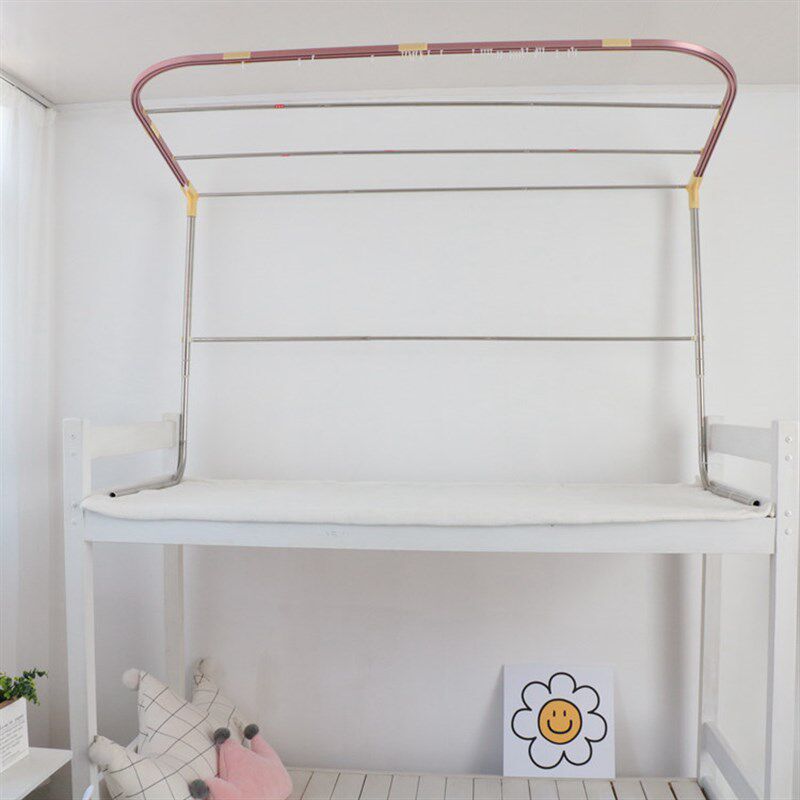 学生宿舍床帘蚊帐U型双轨支架 铝合金支架 上下铺通用可伸缩支架