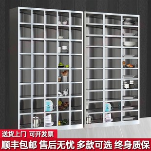 不锈钢碗柜员工食堂多格饭盒柜子学校餐盘收纳柜定做放碗筷餐具柜