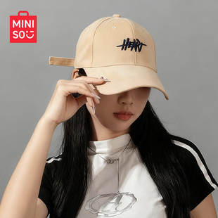 MINISO名创优品大头围帽子男女款潮牌韩版棒球帽防晒防风鸭舌帽