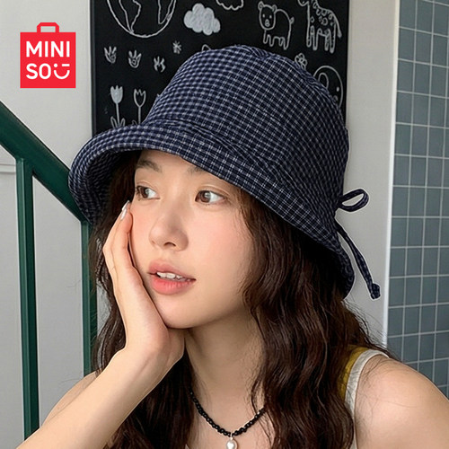 名创优品夏季大檐防晒渔夫帽女