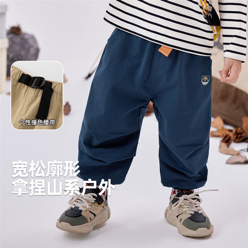 儿童工装裤春秋款纯棉宝宝裤子秋季户外小童长裤男童休闲裤秋款潮