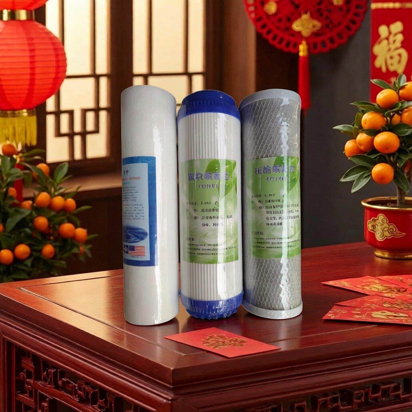 金泉涞不锈钢新泽泉商务节能饮水机RO膜滤芯PP棉+颗粒碳+压缩碳棒