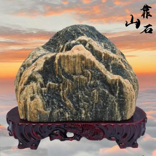 天然原石泰山石 敢当奇石公司办公室靠山石景观别墅高端摆件镇宅