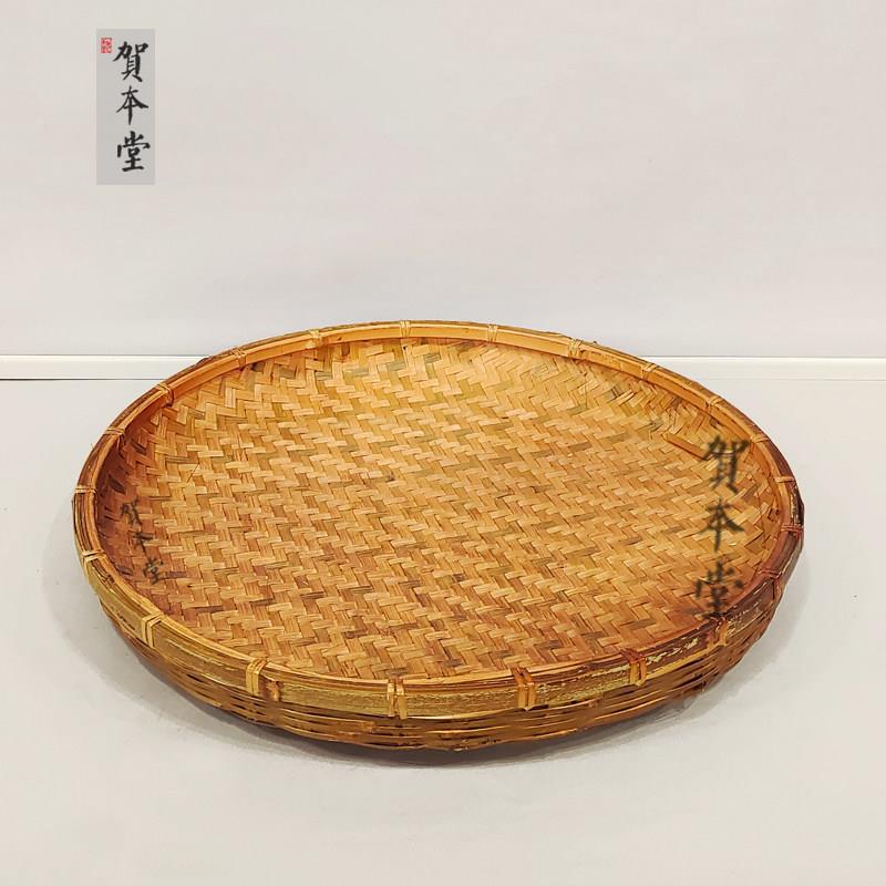 手工竹编收纳筐竹篮复古做旧饭厅摆台家用田园风篓子展示筐
