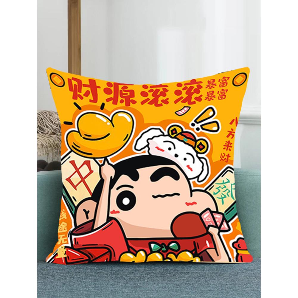 威远卷蜡笔鑫陈十字绣手工线绣枕套客厅沙发DIY全绣礼物