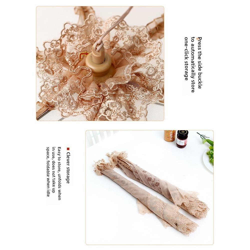 饭菜罩可折叠餐桌罩桌盖菜罩菜盖伞食物防苍蝇大号长方形碗饭罩子