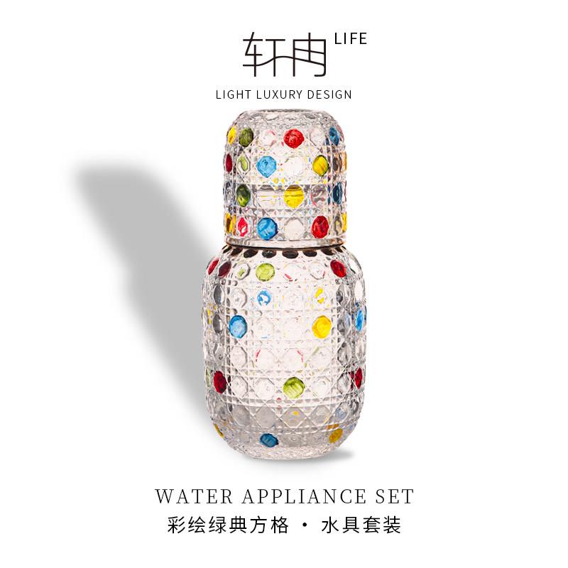 高颜值冷水壶水杯套装家用耐高温玻璃杯加厚冷水壶女生可爱果汁杯