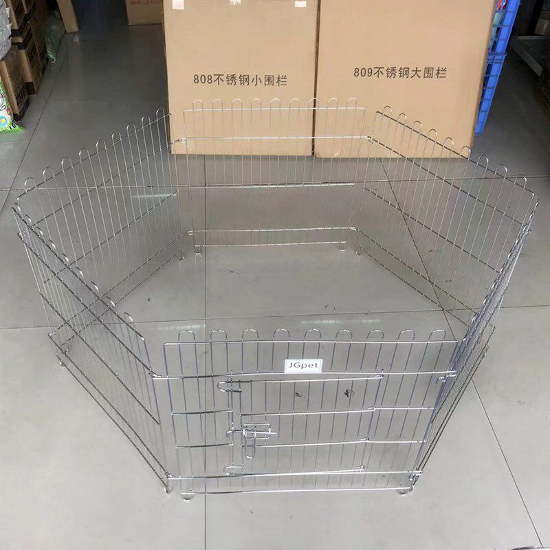 狗围栏不锈钢宠物栅栏护栏跑笼贵宾比熊中小型犬不生锈可折叠围栏