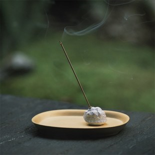 不亦室 富甲天下银釉香插 陶瓷龟甲 茶道具香道具 文人空间器具