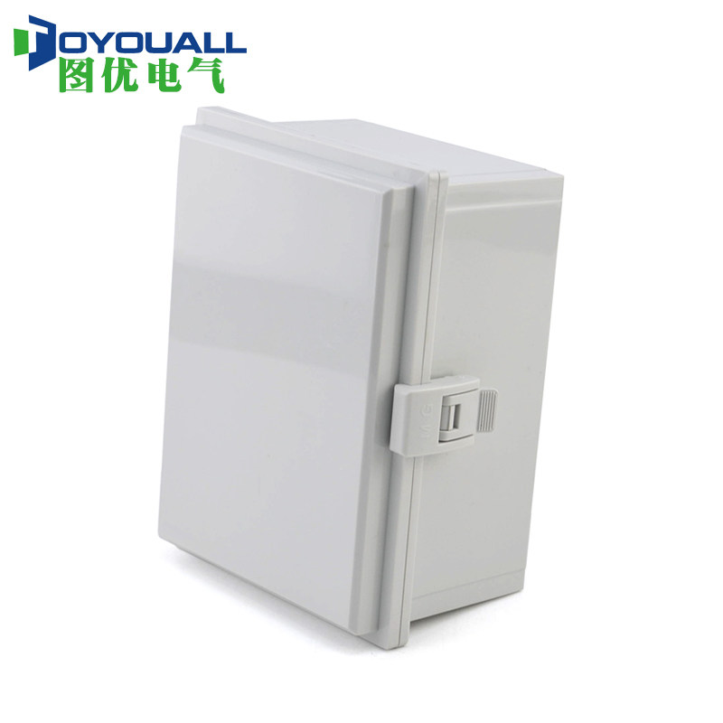 150 200 100mm合页型带扣防水盒abs塑料接线盒仪表盒按钮盒IP67