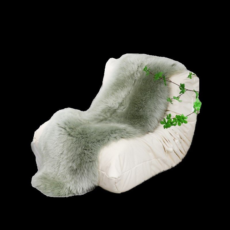 意式极简纯羊毛地毯不规则地毯毛毛沙发垫皮毛一体宅寂风毛毯地垫