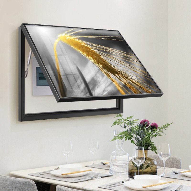 掀盖电表箱装饰画配电箱遮挡画客厅单幅壁画餐厅画晶瓷画盖电箱