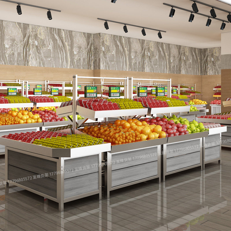 水果货架超市不锈钢商用水果架子水果店中岛堆头展示架生鲜店货架,商业/办公家具,水果架,淘宝优惠券,粉丝福利购,淘宝优惠卷