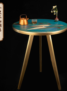 朱炳仁铜 千里江山铜桌艺术家居装饰摆件办公室摆件铜工艺品