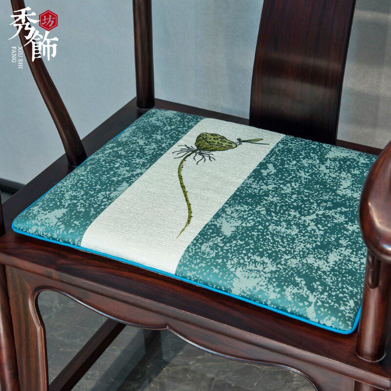 中式椅垫红木沙发坐垫古典实木家具圈椅太师椅茶椅餐椅座垫子定做