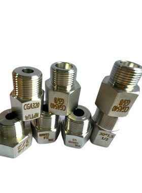 CGA660转21.8内螺纹气体钢瓶变径转接头英制螺纹