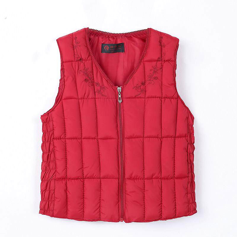 中老年贴身保暖羽绒棉马甲女秋冬新款轻薄坎肩背心内外穿妈妈马夹