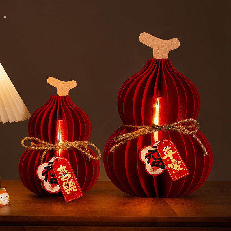 新年装饰品蜂窝灯笼创意摆件2026马年过春节家用室内桌面氛围布置