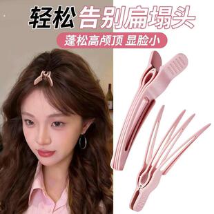 自然无痕发根蓬松夹高颅顶镂空防滑八字刘海夹子新款懒人发根定位