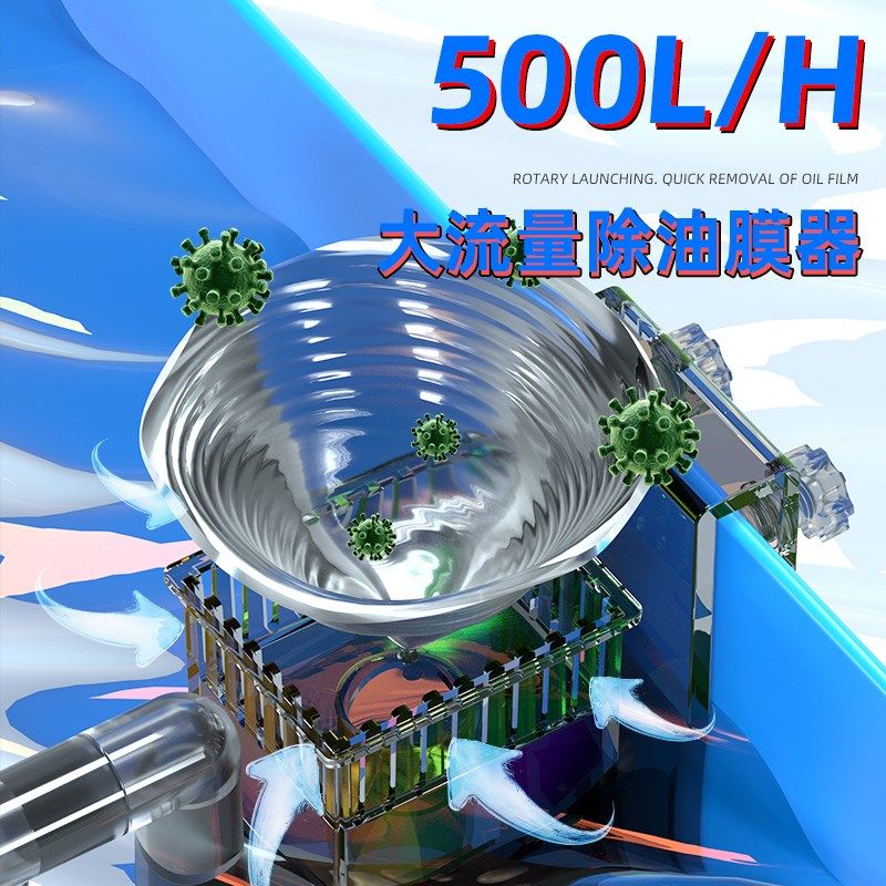 鱼缸除油膜器油膜处理器去过滤器吸油膜电动油膜器净水循环潜水泵