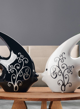 酒柜装饰品摆件摆设陶瓷玄关电视柜客厅时尚创意小摆件装饰品家居