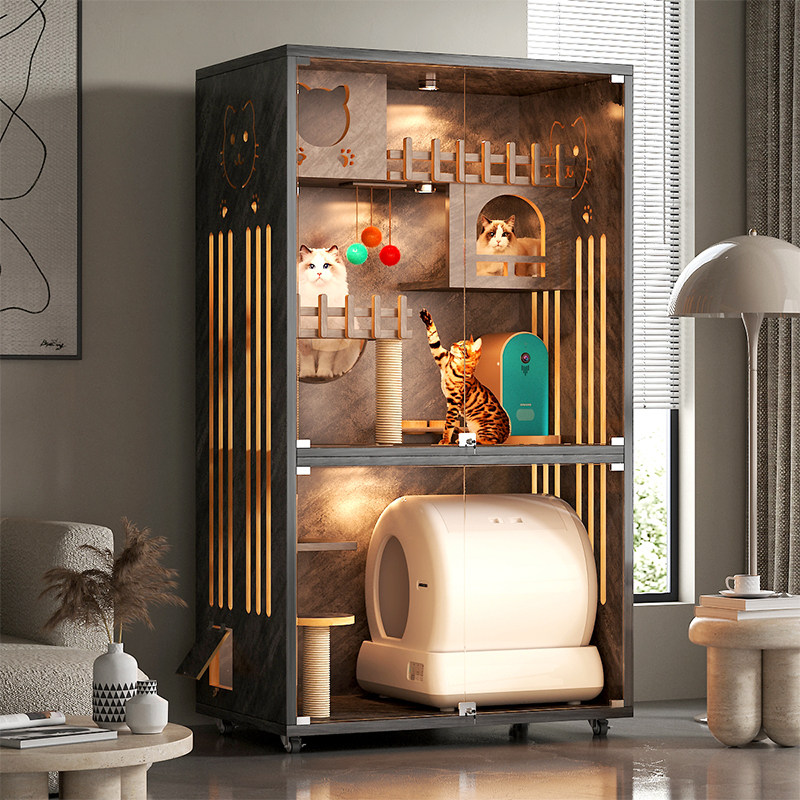 猫别墅家用室内猫窝电动猫砂盆猫柜猫房子猫屋猫舍豪华实木猫笼子,宠物/宠物食品及用品,猫笼子/猫别墅,淘宝优惠券,粉丝福利购,淘宝优惠卷