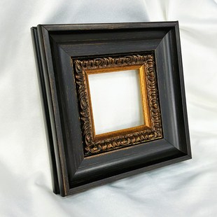 复古高级感装裱油画外框定制中古画框立体印花实木挂墙欧式照片框